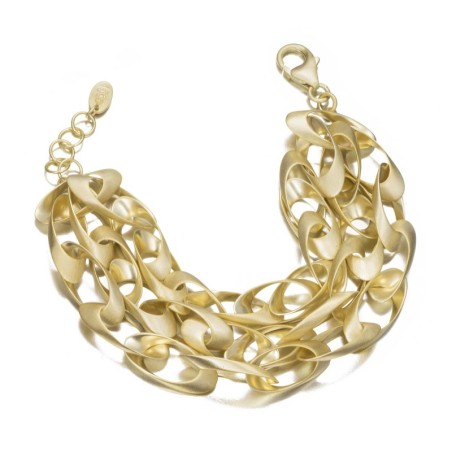 Pulsera NOVA de Plata. Baño de Oro 18k