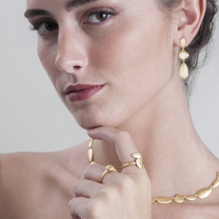 Anillo ESSENTIAL de Plata. Baño de Oro 18k