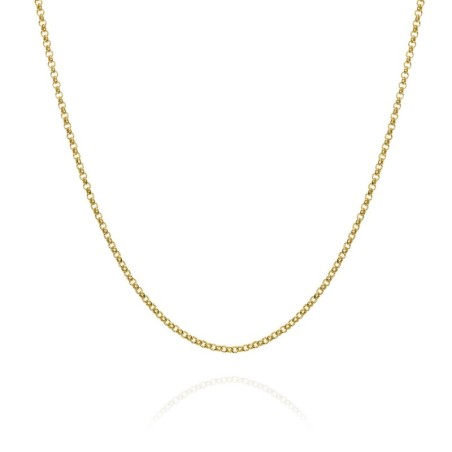 Chain in Silver 40 cm. 18 k Gold