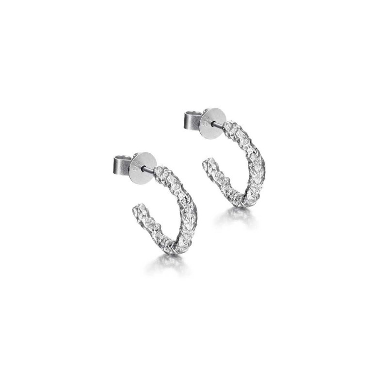 Pendientes de aro de plata de ley 925