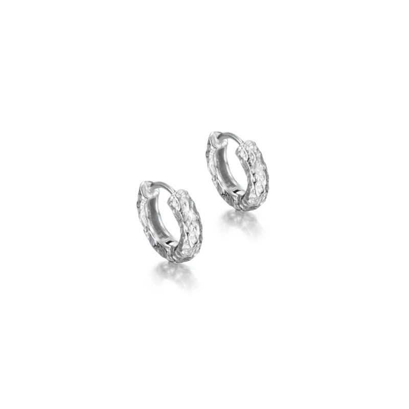 Pendientes de aro mini de plata de ley 925