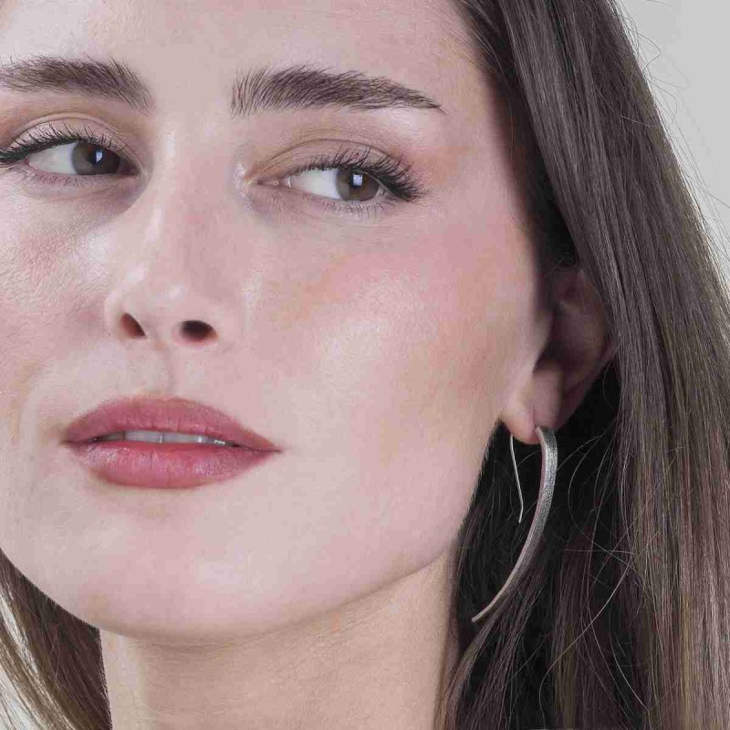 Pendientes largos de plata de ley 925