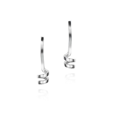 Pendientes espiral mini de plata de ley 925
