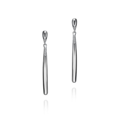 Long earrings in sterling silver