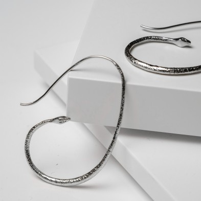 Snake earrings in 925 sterling silver