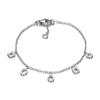 Pulsera geométrica en plata de ley 925