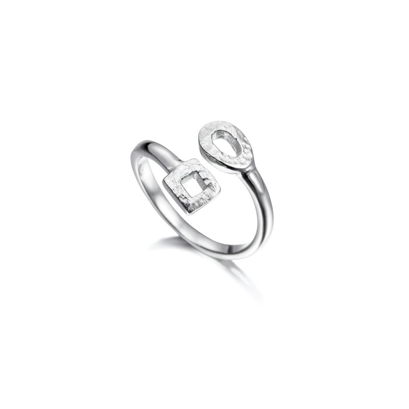 Geometric ring in sterling silver 925