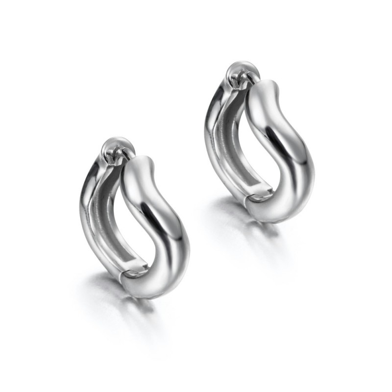 Pendientes con forma irregular en plata de ley 925