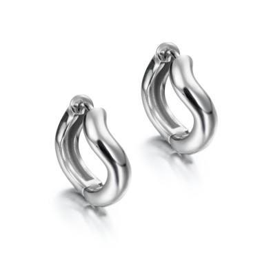 Pendientes con forma irregular en plata de ley 925