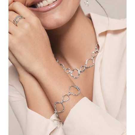 Collar de formas irregulares de plata de ley