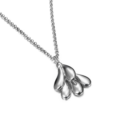 Rounded shapes design pendant in sterling silver