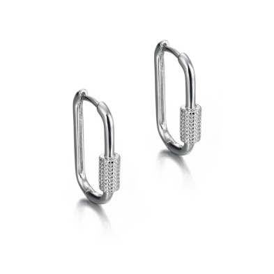 Geometric Roll earrings in 925 sterling silver