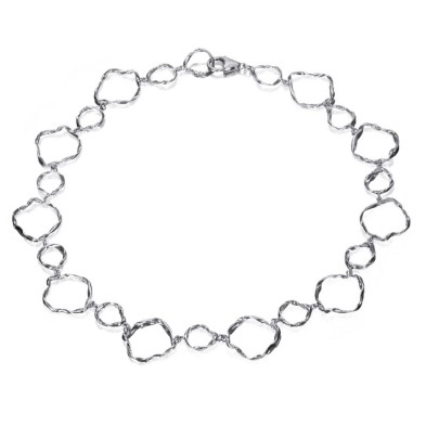 Irregular shape necklace in sterling silver 925