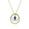 Collar PENDULUM de Plata.  Baño de Oro 18k