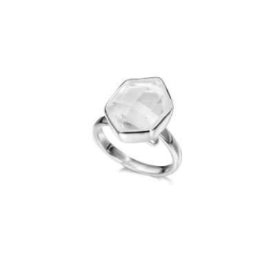 Herkimer quartz ring in 925 sterling silver