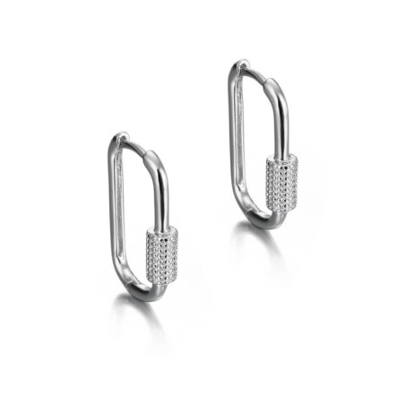 Roll Geometric Earrings in Sterling Silver 925