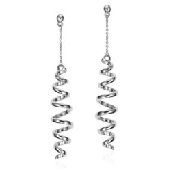 Pendientes rizo de plata de ley