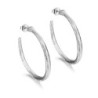 Pendientes de aro en Plata de ley 925