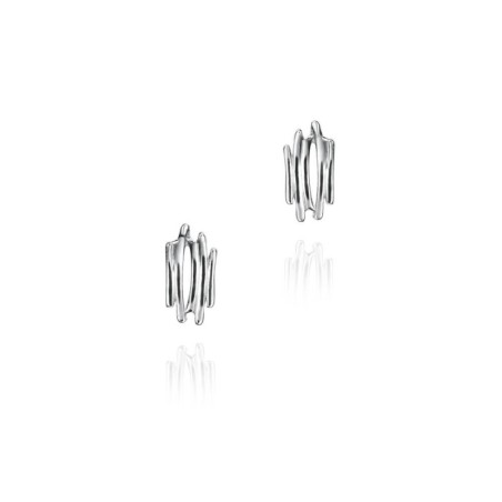Pendientes de plata de ley motivo irregular
