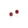 RUBY earrings sterling silver/gold vermeil